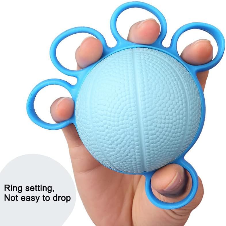 Finger Exercise Ball Set, Adjustable Resistance Silicone Hand Strengthener for Grip Training & Physical Therapy, Forearm Wrist Rehabilitation Tool with Stress Relief Function